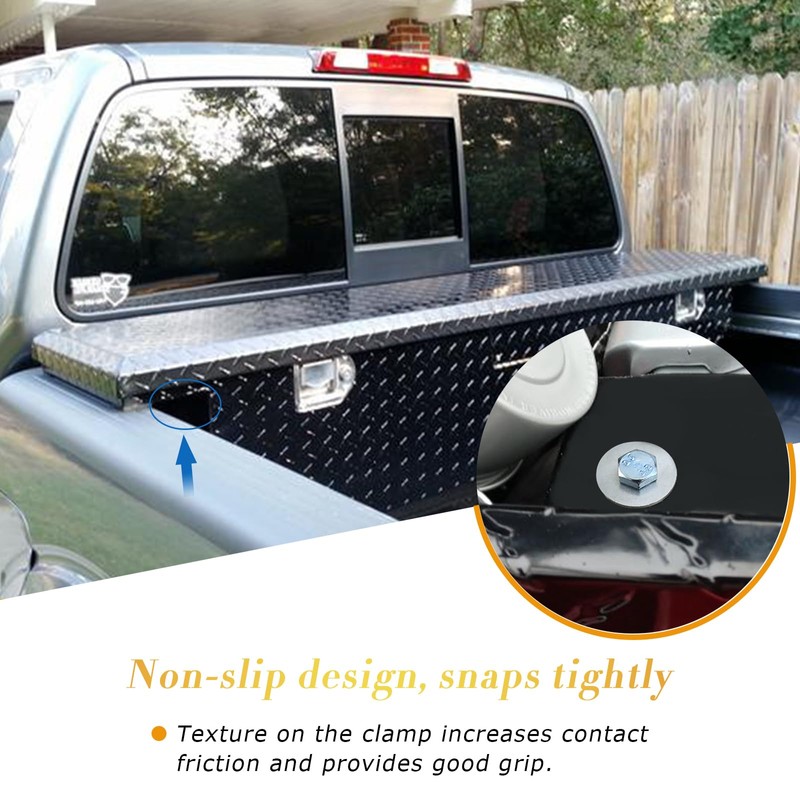 QYMOPAY Truck Tool Box Mounting Kit, No Drill Pickup Truck