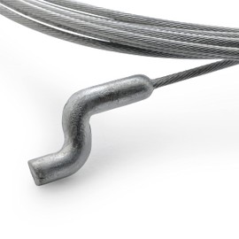 Easyboost Flexible Throttle Cable Ø1.5mm with Z-End and Cable Clamp Length 2.5m Accelerator Carburettor Handle Repair for Lawnmowers Brushcutters Rotary Tillers Garden