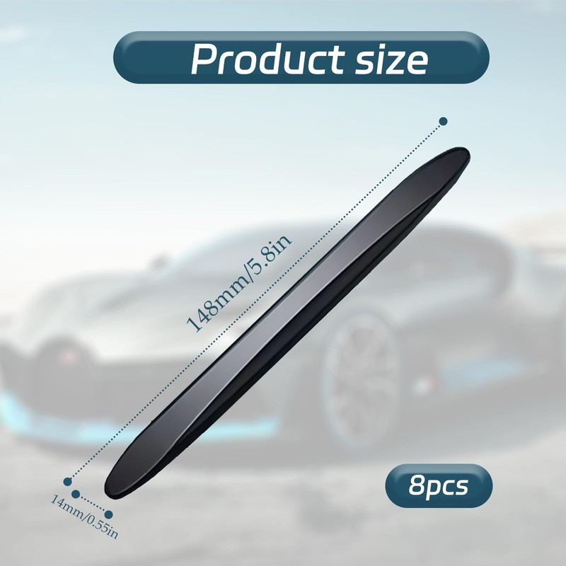 8Pcs Black Car Door Edge Protectors - Invisible Anti -