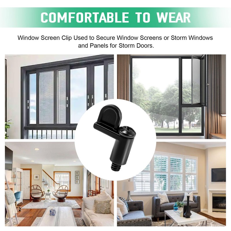 7/16 Inch Screen Door Clips, 12 Pack Window Screen Clip