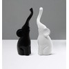 FeinKnick Harmonious Ceramic Elephant Couple in Black and White –
