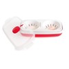 Snips Microwave Cookware Egg Poacher and Omelet Maker, Red