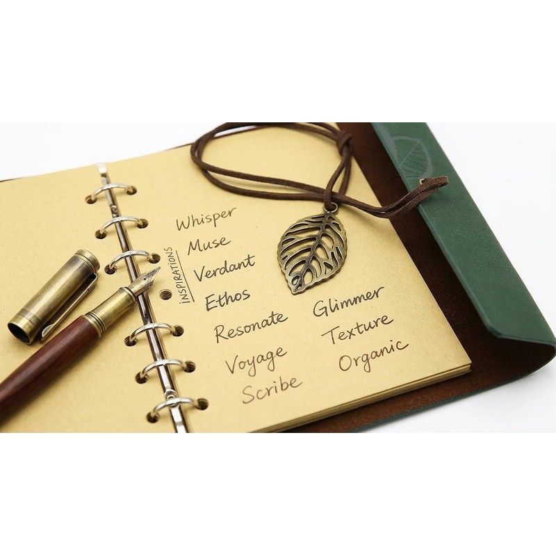 EvZ 5 Inch Mini Vintage Leather Journal, Pocket Size Refillable