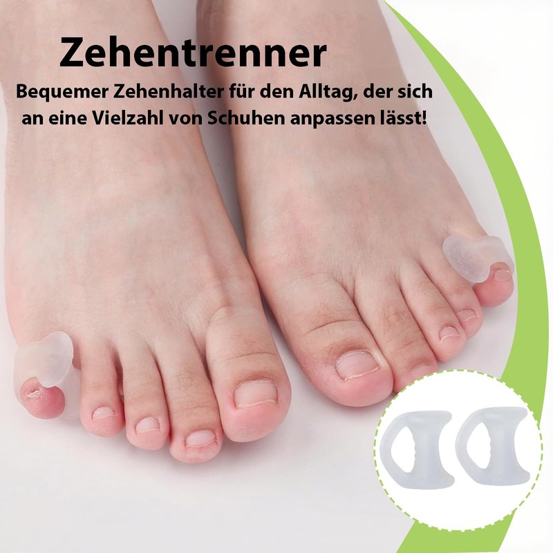 Oiieco Pack of 10 Toe Separators, Gel Toe Separators, for