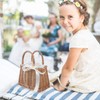TOVINANNA Wicker Picnic Baskets with Handle, Rattan Wicker Storage Basket