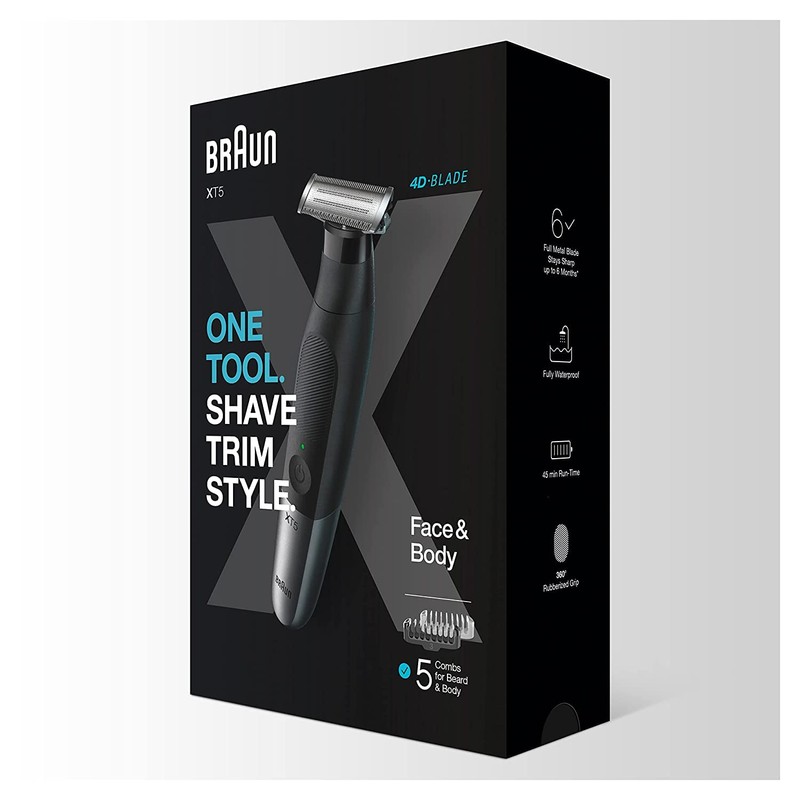 Braun Beard Trimmer, Hair Trimmer, Body Hair Trimmer, Washable, Black