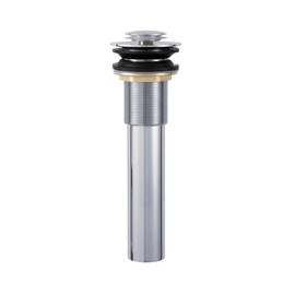 Interceramic Desagüe Universal Pop-Up Grande con Rebosadero, de Latón para Máxima Durabilidad y Resistencia a Corrosión, Color Cromo Pulido