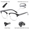 aisswzber Fashion Vintage Classic Semi-Rimless Half Frame Clear Lens Glasses