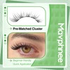 Half Lash Clusters Natural Eyelash Extension Cat Eye Wispy Individual