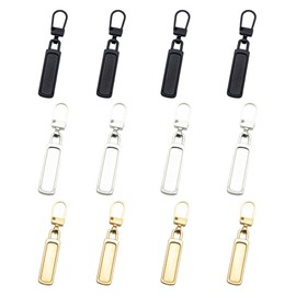 12 Pcs Metal Zipper Pull Replacements,Durable Zipper Pullers for Repairing Clothes, Bags, Backpacks, and Luggage