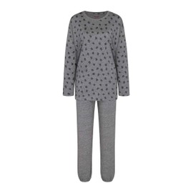 Triumph Women's Endless Comfort PK LSL Pajama Set, Opaque, Dark Grey Melange, 10