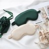Silk eye mask, sleeping eye mask, blackout silk sleeping blindfold eye patch green 3ea