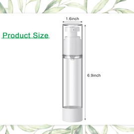60 Pcs Clear Airless Pump Bottles Refillable Cosmetic Travel Size Dispenser Vacuum Plastic Travel Bottles Empty Lotion Pump Bottle Dispenser Shampoo Bottle Liquid Toiletry Travel Containers (3.4 oz)