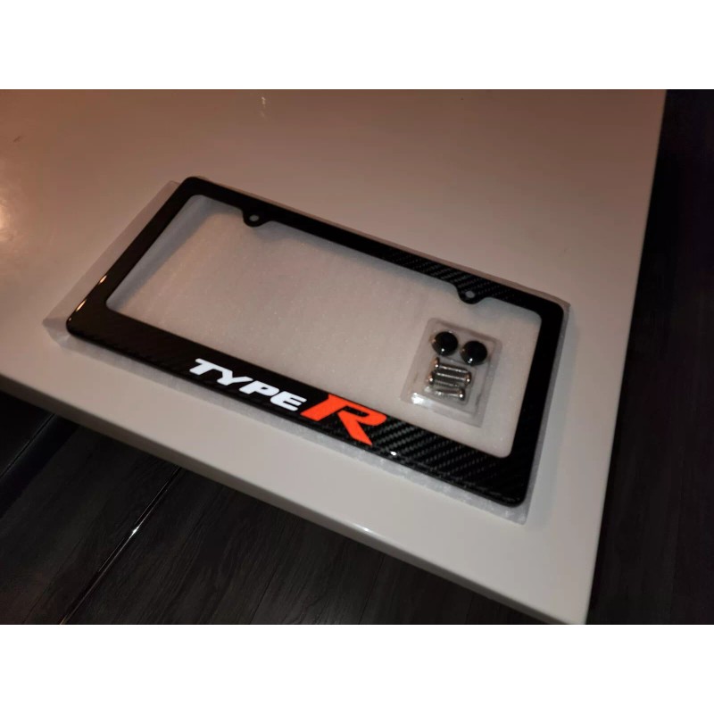 sport Honda Type R 100% Carbon Fiber License Plate Frame