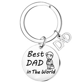 Nfyxcaz Father’s Day Gift Dad Gifts From Daughter Son Christmas Birthday Gift For Dad Best Dad In The World Keyring