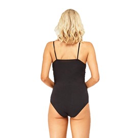 Maria Angel Women Stretch Leotard Bodysuit Vest Tops Camisole (Medium 10-12, Black)