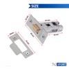 XFORT Tubular Latch, Satin Chrome, Tubular Door Latch For Internal