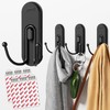 TAILI Adhesive Double Hooks for Hanging, 4 Coat Hooks &