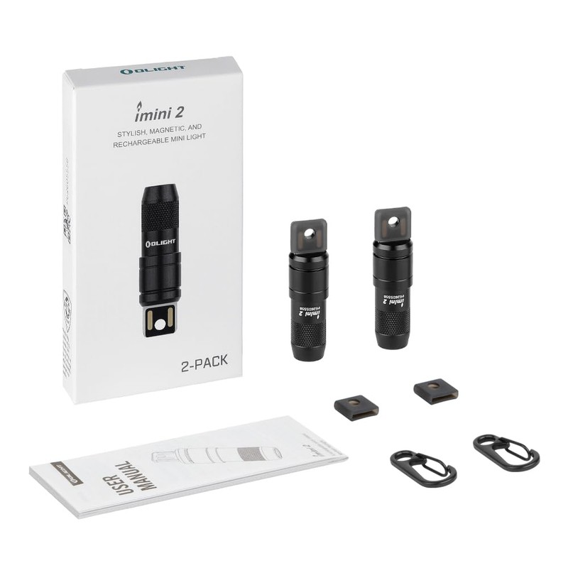 OLIGHT IMINI 2 EDC Rechargeable Keychain Flashlight 2 Pack, 50