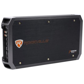 Rockville RXA-T2 2400W 2-Channel Car Amplifier, Dyno-Certified RMS, MOSFET Power Supply, Elna Capacitors, Class A/B, Perfect for Car Audio and Subs