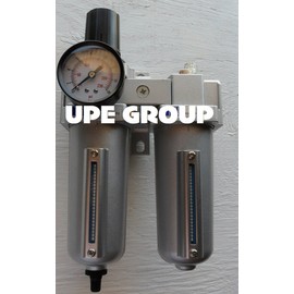 3/4" HEAVY DUTY COMBO PARTICULATE FILTER REGULATOR LUBRICATOR COMPRESSED AIR WITH AUTO DRAIN (INTERNAL FLOAT DRAIN)