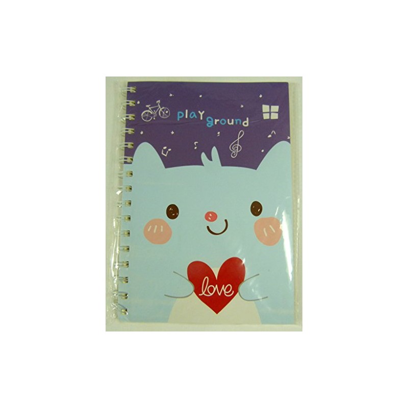 Playground Bear Spiral Bound Notebook (Blue)