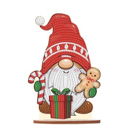 DCIDBEI Diamond Painting Table Decoration Crosses Gnomes Christmas 13 x 18 cm DIY Diamond Painting Ornaments DIY Diamond Painting Kits Bead Pictures Gnome Christmas Painting by Numbers Adult Ornament