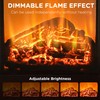 HOMCOM Space Heater for Indoor Use with Realistic Flame Effect,