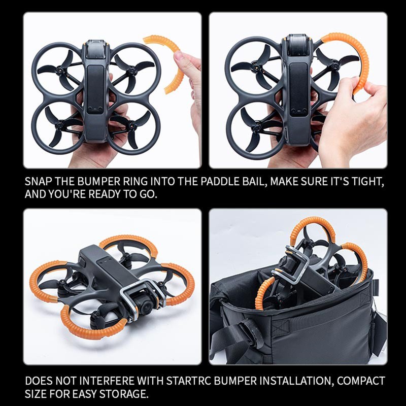 NUHFUFA Avata 2 Drone Propeller Guards Bumper Rings Anti Collision