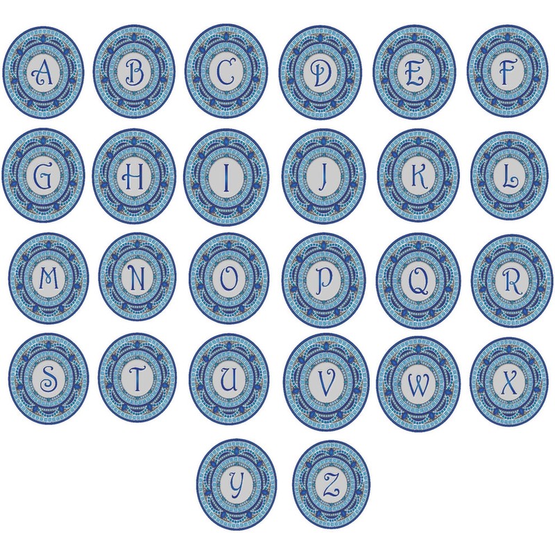 Skip's Garage Custom Monogram Pool Mat #2 - Mosaic Pool