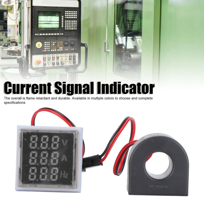 Current Signal Indicator Universal 3‑Display Square Lamp Light 60~500V AC
