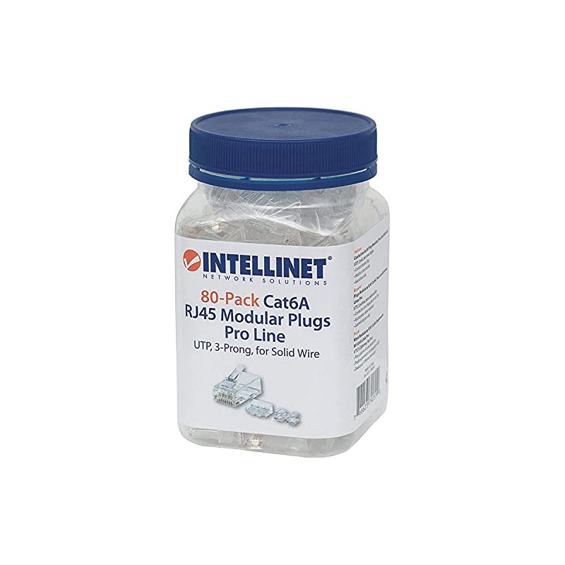 Intellinet AC-5448 Plug Rj45 Cat 6A UTP Solido Pro 80