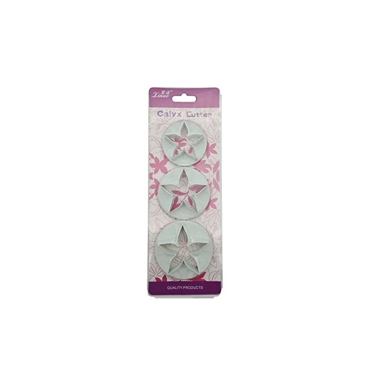 Calyx Leaf Fondant Cutter Set (Large) - 3 Sizes -