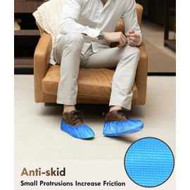 Roll CPE Shoe Covers Disposable - Booties for Shoes Covers with 100 PCS in a Roll,Disposable Shoe Covers for Indoors,Waterproof Shoe Cover,Shoe Covers for Houseworking,Visiting and Decorating