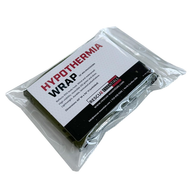 Rescue Essentials Hypothermia Wrap Blanket, Oversized 60" x 96", Mylar/Lightweight