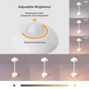 DAWALIGHT White Battery Operated Table Lamp, Cordless Rechargeable LED Desk