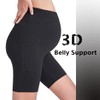 Buliezy Schwarze Umstands-Yoga-Shorts, hoch über Bump, Shapewear hohe Taille, Nahtlose
