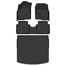 ANBINGO® Floor Mats & Cargo Liner for 2017 2018 2019 2020 2021 2022 CR-V, Waterproof CRV Car Mats All Weather Guard TPE Floor Liners Front & Rear Row & Trunk Mats (Cargo Tray in Highest Position)