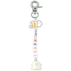 Clax Obacaine Birthday Keychain November 096412 Ghost Birth Month Bead Mascot Cute