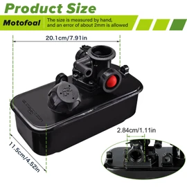 494406 795477 Metal Carburetor 498809 Fuel Tank Replacement for B&S 795469 794147 699660 794161 498809 498809A 498811 497619 Carb