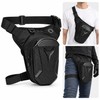 Motorcycle Leg Bag for Riders, Water-Resistant Thigh Pack with Adjustable
