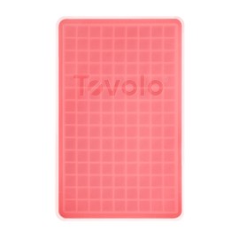 Tovolo Mini Ice Cube Tray with Lid Small Tiny Ice Maker for Freezer, Silicone Mini Ice Cube Tray Small Square Nugget Ice Makes 135 Tiny Cubes BPA Free Stackable Dishwasher Safe Candy Apple Red Trays