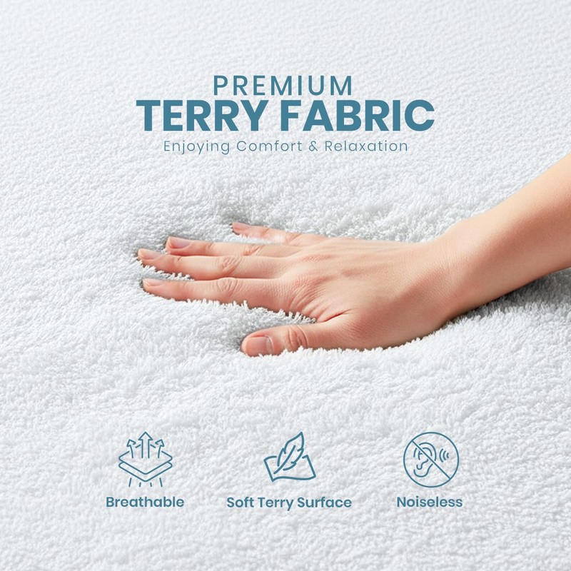 Waterproof Mattress Protector Double Bed 135 x 190 cm, Fits
