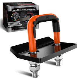 AUTMATCH Hitch Tightener Anti-Rattle Clamp, Heavy Duty Hitch Stabilizer for 1.25" and 2" Trailer Hitches, Rubber Isolator and Anti-Rust Double Coating Protective, Orange & Black