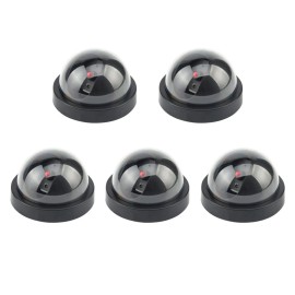 Unbranded US 5-10Pack Dummy Security Camera Fake Outdoors Dome Wireless Flashing Red Light - 5 Pack