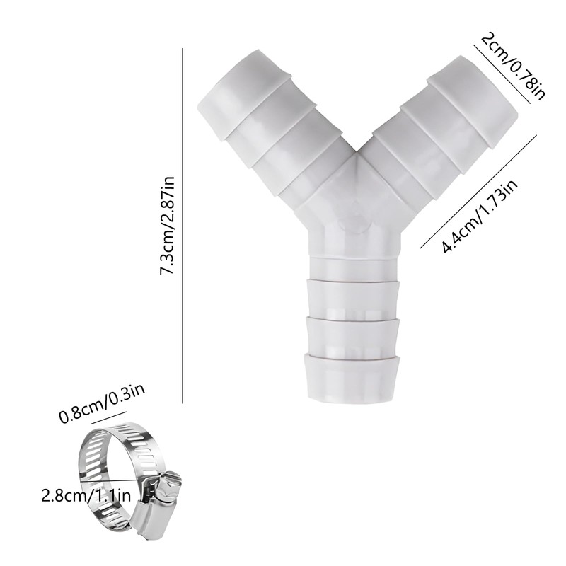 2 Sets Universal Washing Machine Y-Shaped Drain Hose Splitter -Fitting,Connector