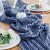 Xiomot Table Runner Cheesecloth 10FT Blue Boho Gauze Cheese Cloth