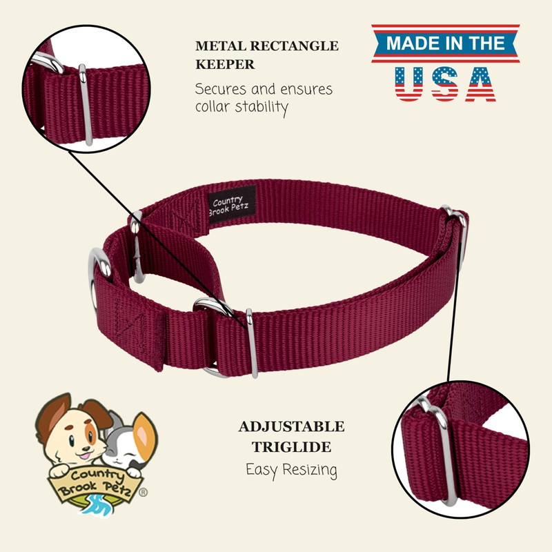 Country Brook Design | Martingale Heavyduty Nylon Dog Collar -