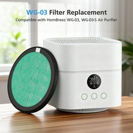 WG-03 Replacement Filters for HomBreez WG-03/WG-03-S/F-WG Air Purifier
