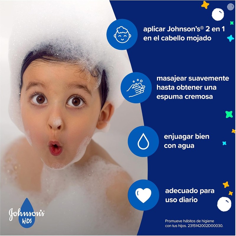 Johnson's Kids 2 en 1 shampoo y acondicionador 200ml